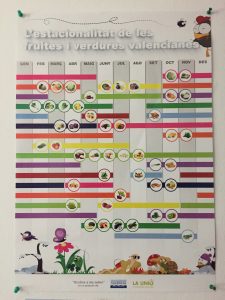 Estacionalidad de las frutas y verduras valencianas